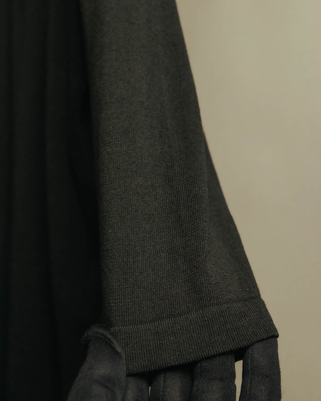“HERMÈS” 90’s-00’s Lace panel silk cotton knit top