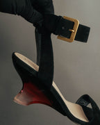 "Christian Dior" 00's Sculptural strappy heeled sandals