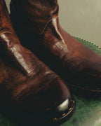 "Emporio Armani" Richly patinated leather western boots