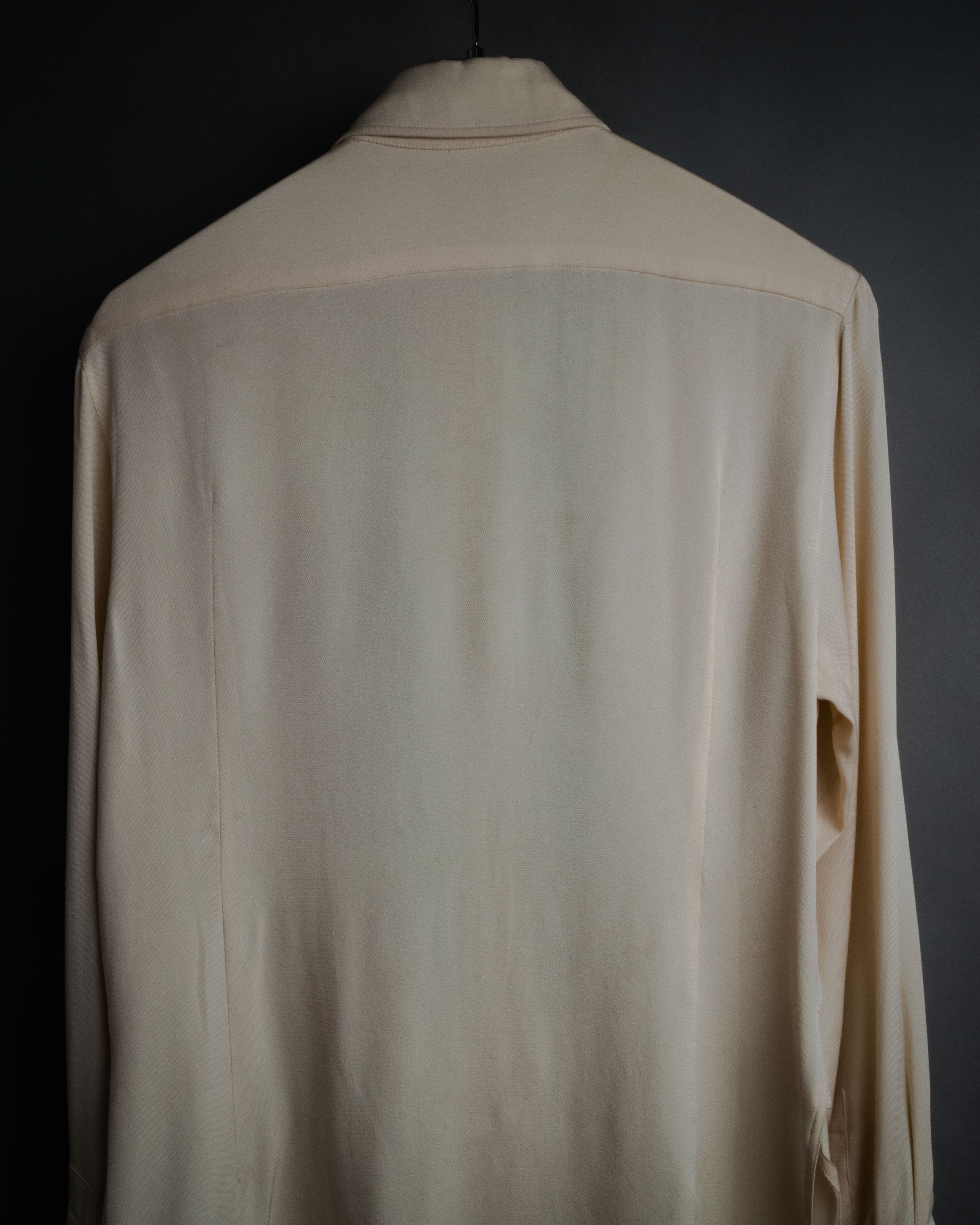 -SPECIAL- “HERMÈS” 80’s scarf panel silk shirt