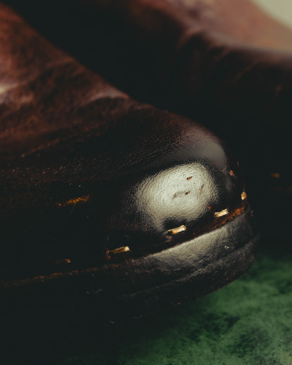 "Emporio Armani" Richly patinated leather western boots