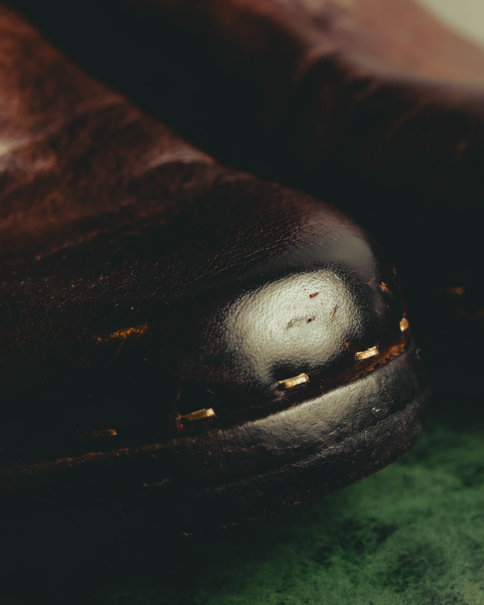 "Emporio Armani" Richly patinated leather western boots