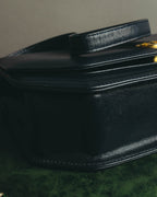 "Christian Dior" 80's-90's Glossy leather flap shoulder bag