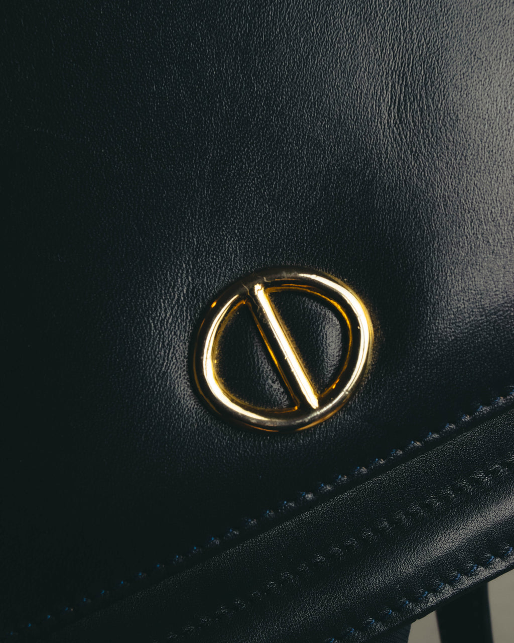"Christian Dior" 80's-90's Glossy leather flap shoulder bag