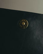 "Christian Dior" 80's-90's Glossy leather flap shoulder bag