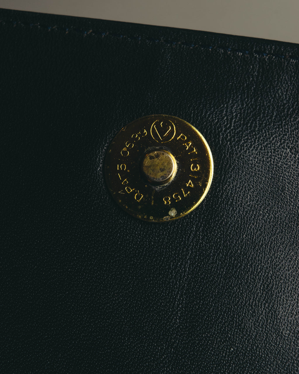 "Christian Dior" 80's-90's Glossy leather flap shoulder bag