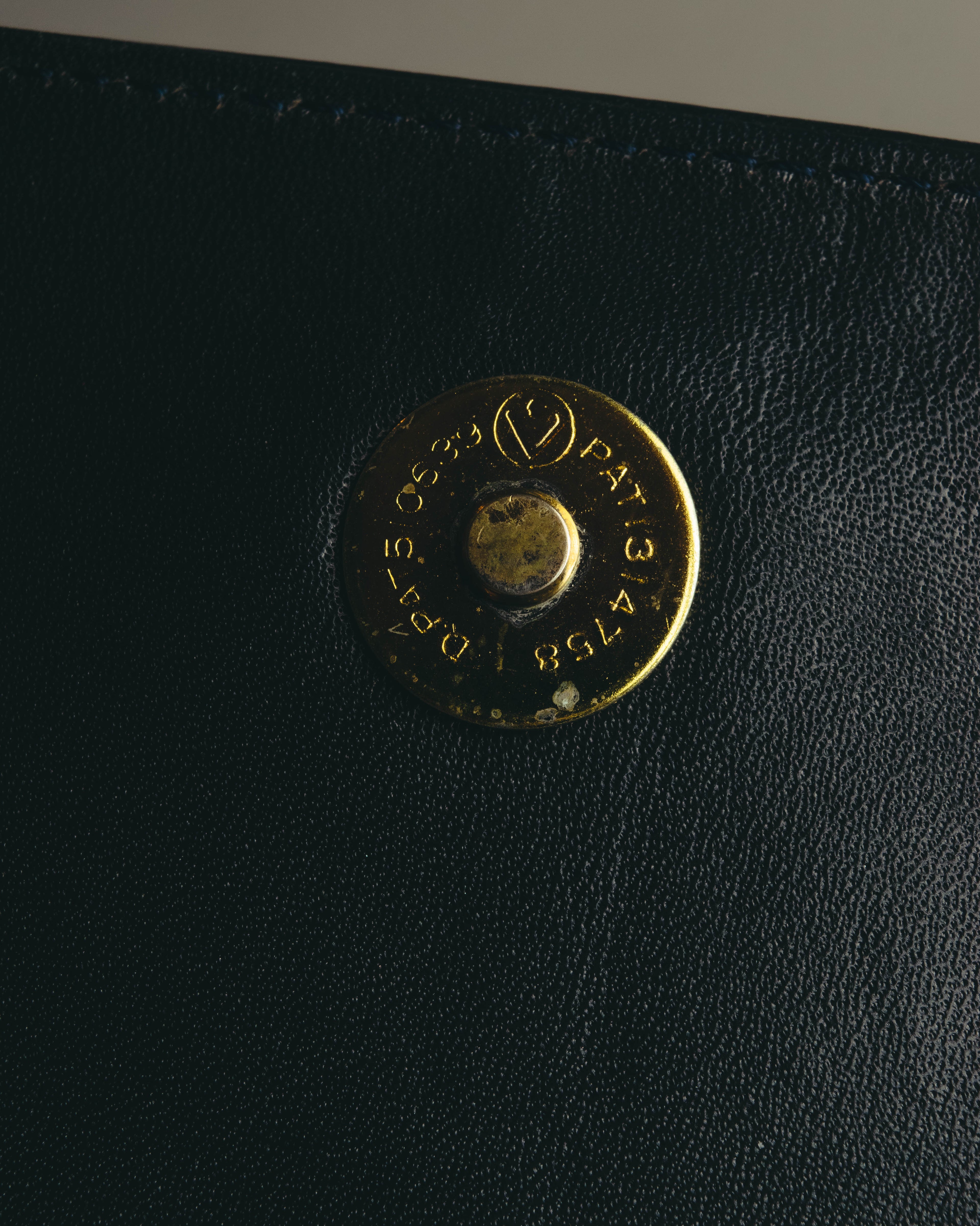 "Christian Dior" 80's-90's Glossy leather flap shoulder bag