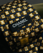 “CHANEL” 90’s-00’s Chain motif silk tie