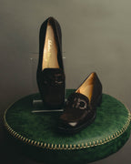 "Salvatore Ferragamo" 90's Chunky suede bit loafers