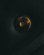 "Christian Dior" 80's-90's Glossy leather flap shoulder bag