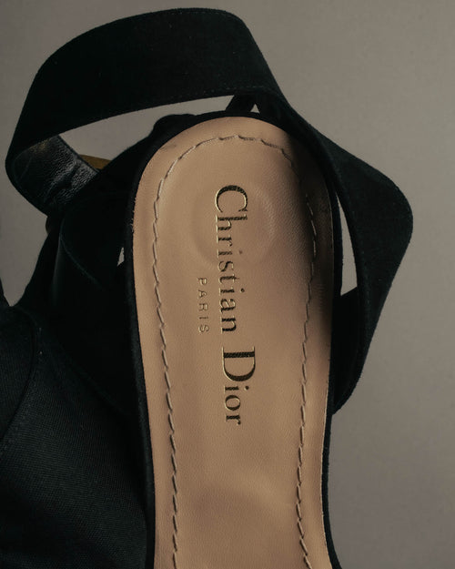 "Christian Dior" 00's Sculptural strappy heeled sandals