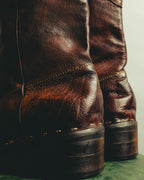 "Emporio Armani" Richly patinated leather western boots