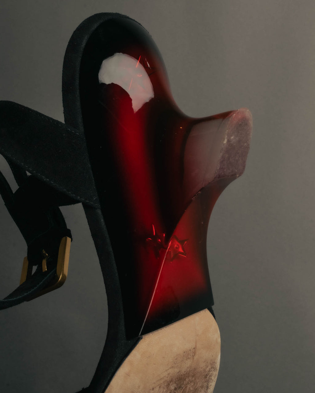 "Christian Dior" 00's Sculptural strappy heeled sandals