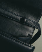 "Christian Dior" 80's-90's Glossy leather flap shoulder bag