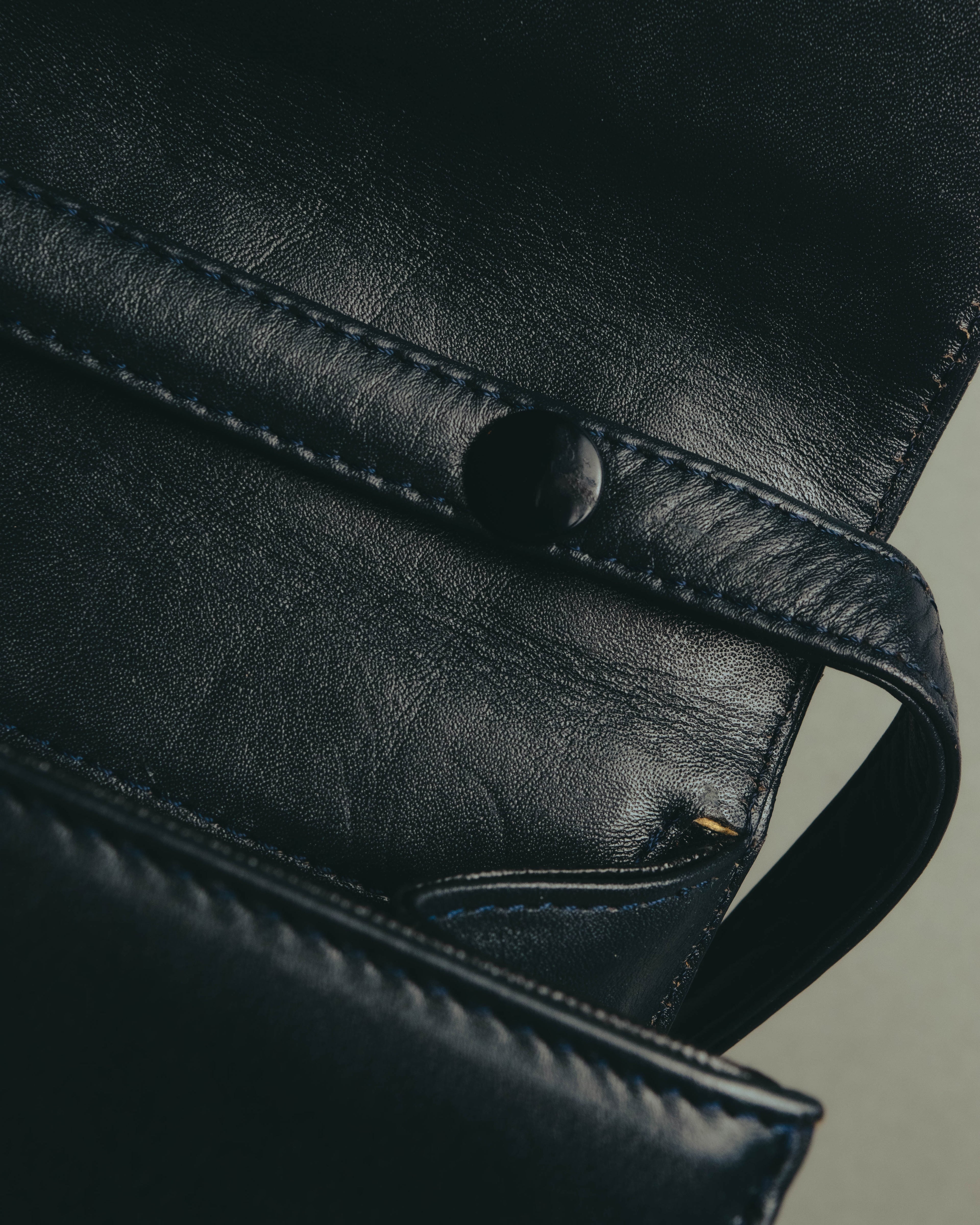 "Christian Dior" 80's-90's Glossy leather flap shoulder bag
