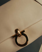 “Salvatore Ferragamo” 90’s-00’s Gancini leather shoulder bag