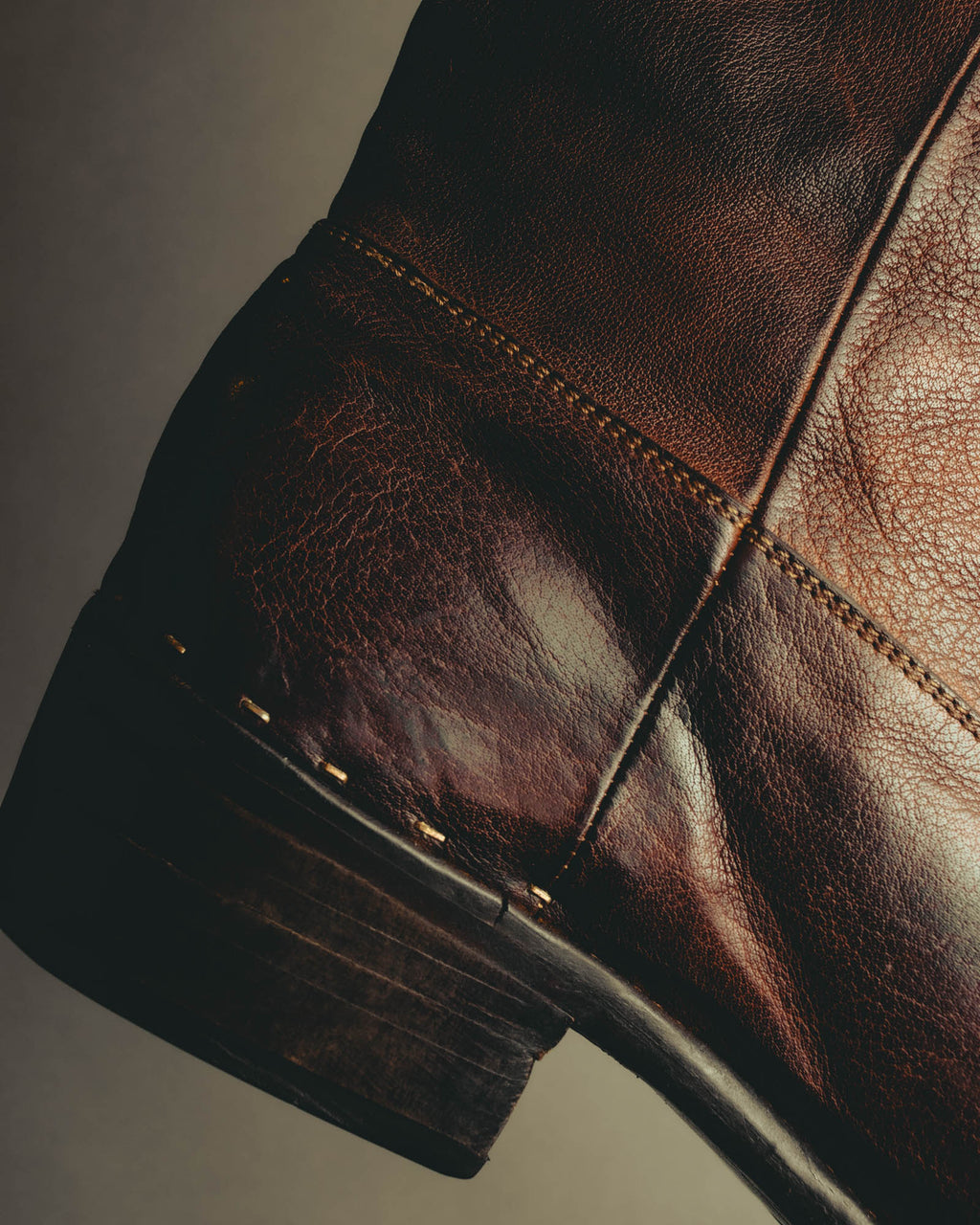 "Emporio Armani" Richly patinated leather western boots