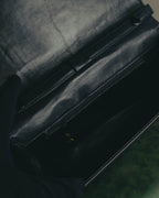"Christian Dior" 80's-90's Glossy leather flap shoulder bag