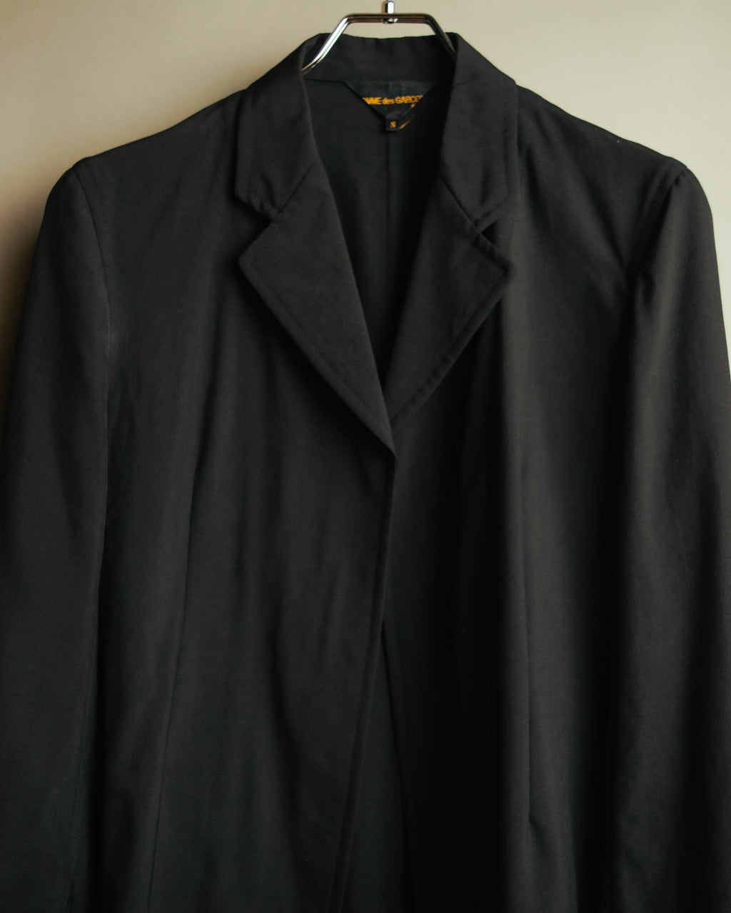 “COMME des GARÇONS” 1998 Minimalist elongated wool jacket