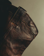 "Emporio Armani" Richly patinated leather western boots