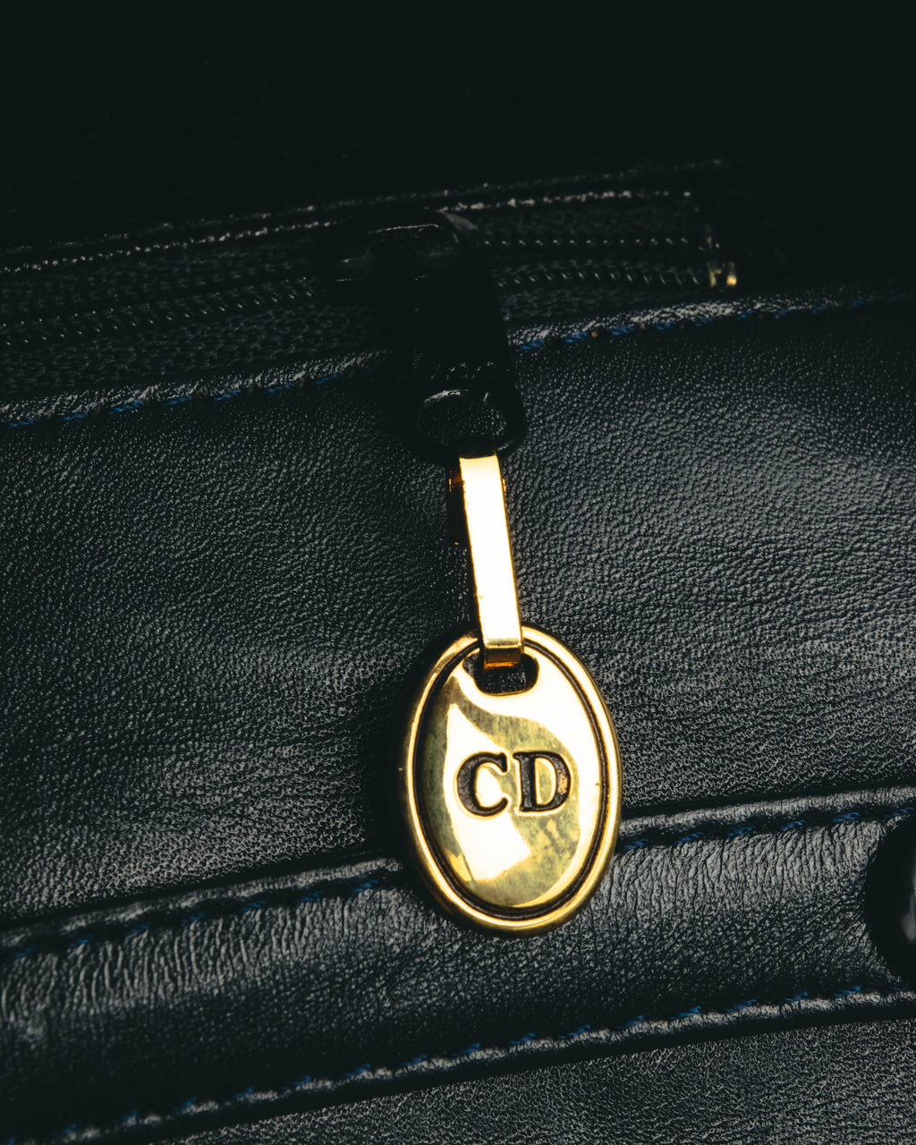 "Christian Dior" 80's-90's Glossy leather flap shoulder bag