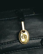 "Christian Dior" 80's-90's Glossy leather flap shoulder bag