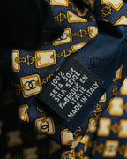 “CHANEL” 90’s-00’s Chain motif silk tie
