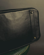 "JULIEN LACROIX" 90's Classic black leather top handle handbag