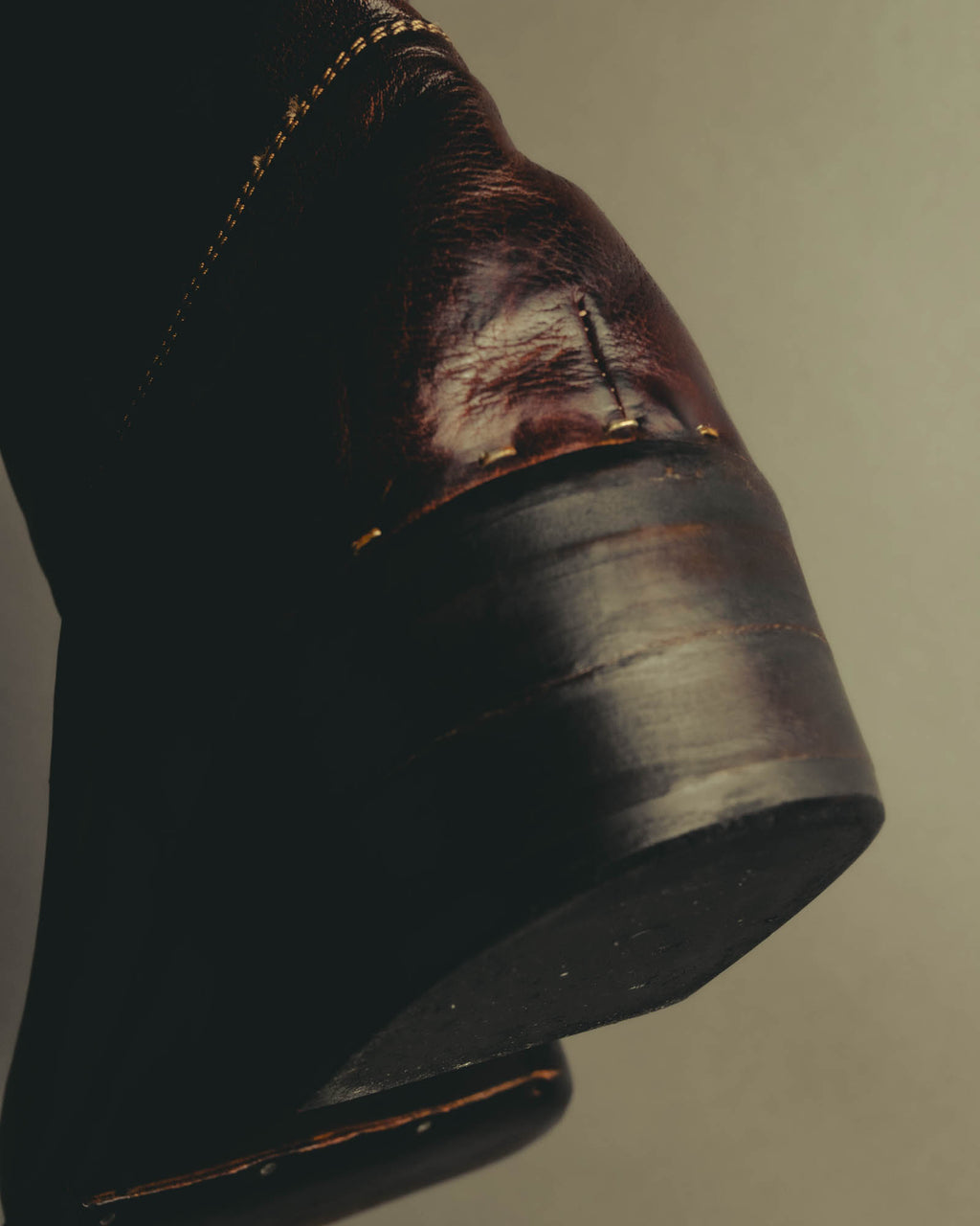 "Emporio Armani" Richly patinated leather western boots