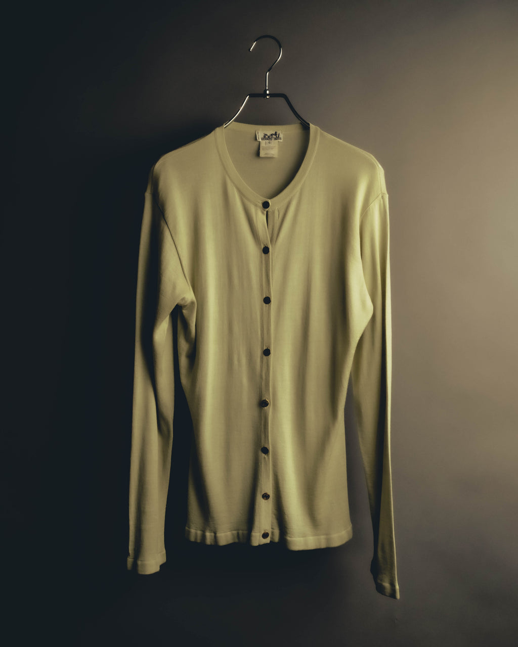 "Hermès" 90's-00's Cashmere silk knit cardigan
