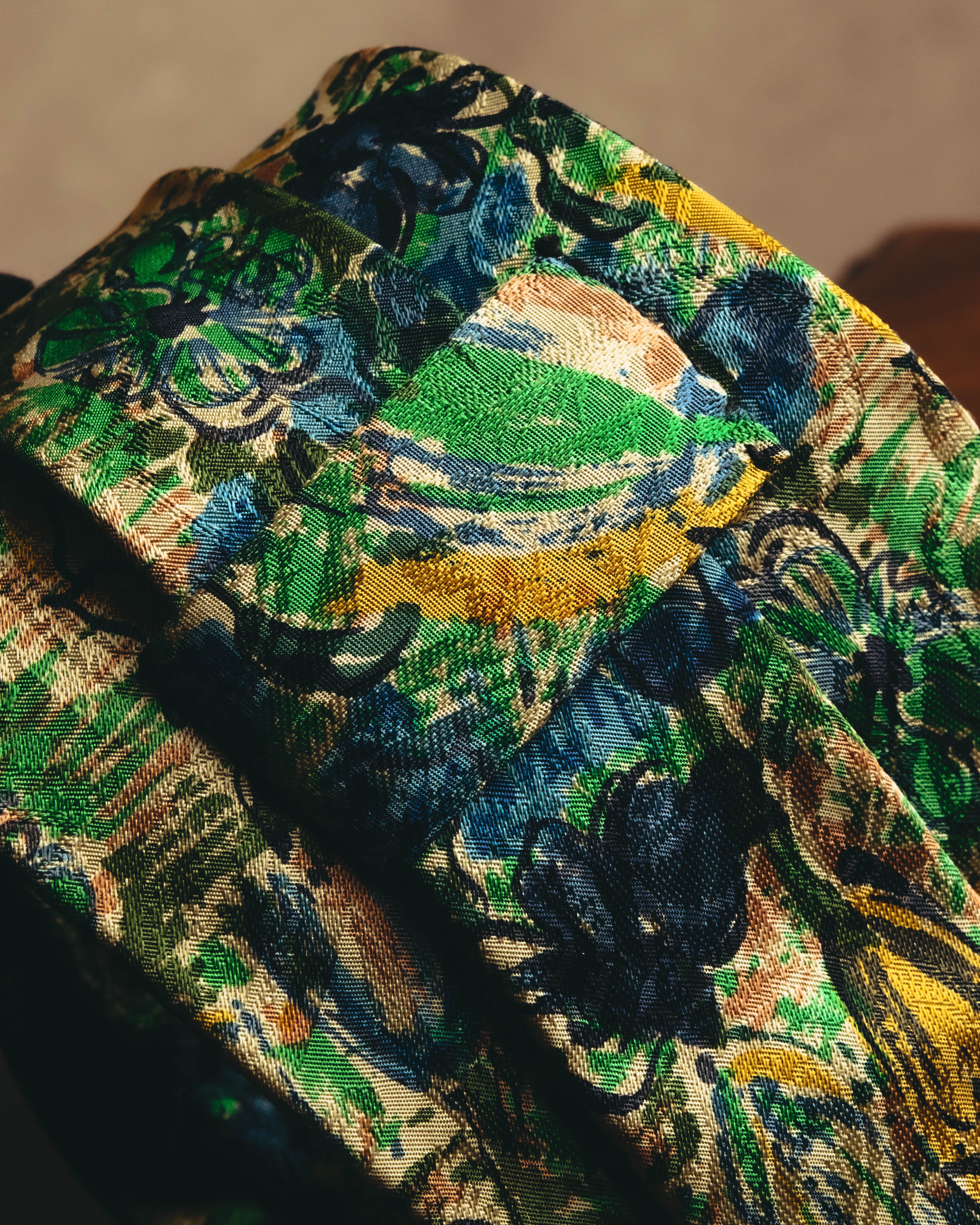 "GIVENCHY" 80's-90's Floral silk jacquard necktie