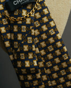 “CHANEL” 90’s-00’s Chain motif silk tie
