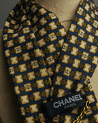“CHANEL” 90’s-00’s Chain motif silk tie