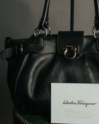 “Salvatore Ferragamo” 2000’s Gancini leather shoulder bag