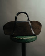 "GUCCI" 90's-00's Suede bamboo handle boston bag