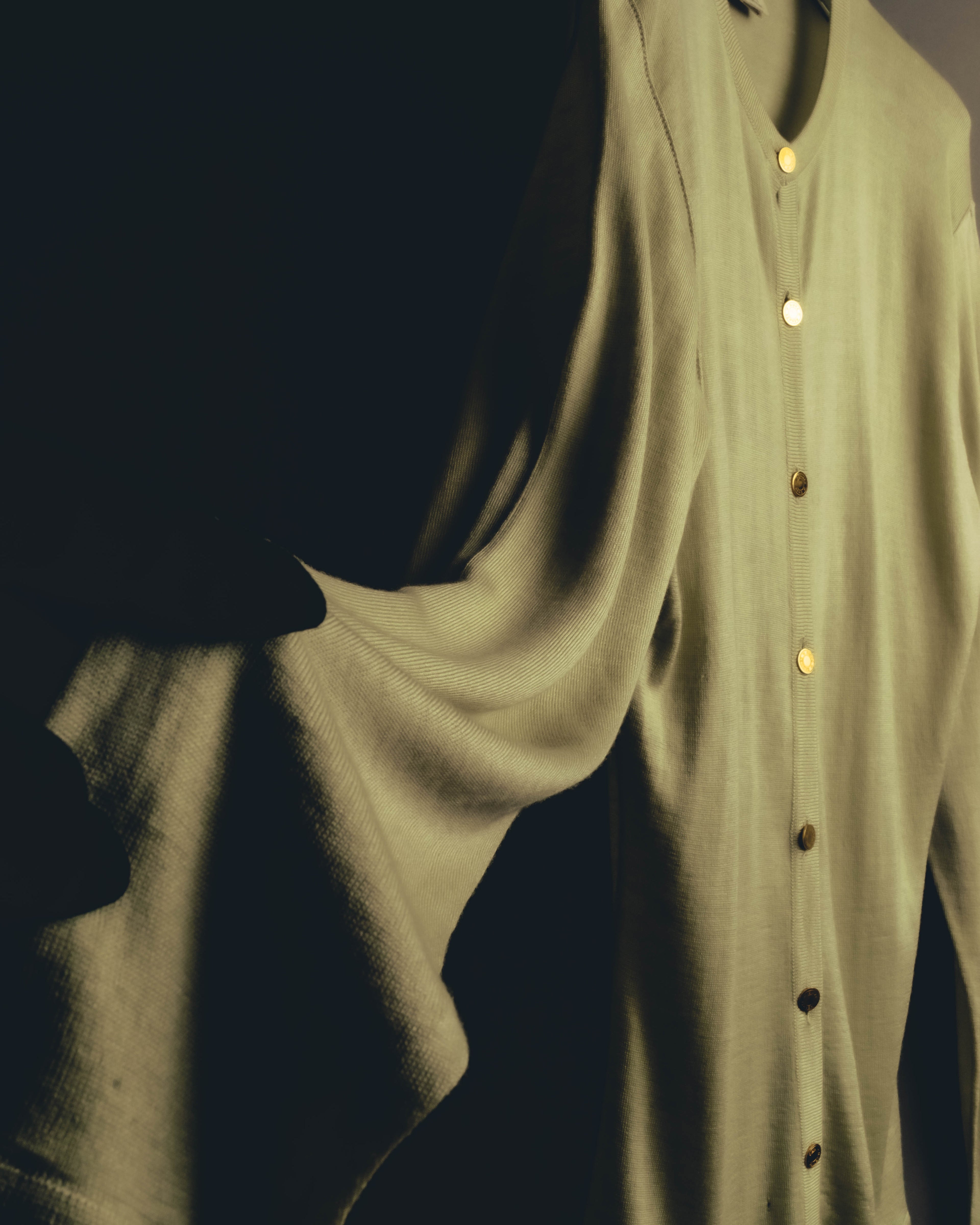 "Hermès" 90's-00's Cashmere silk knit cardigan