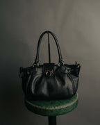 “Salvatore Ferragamo” 2000’s Gancini leather shoulder bag