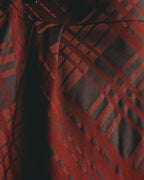 "Aquascutum" 10's Burgundy wool silk plaid skirt