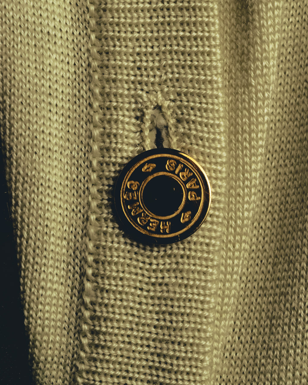 "Hermès" 90's-00's Cashmere silk knit cardigan