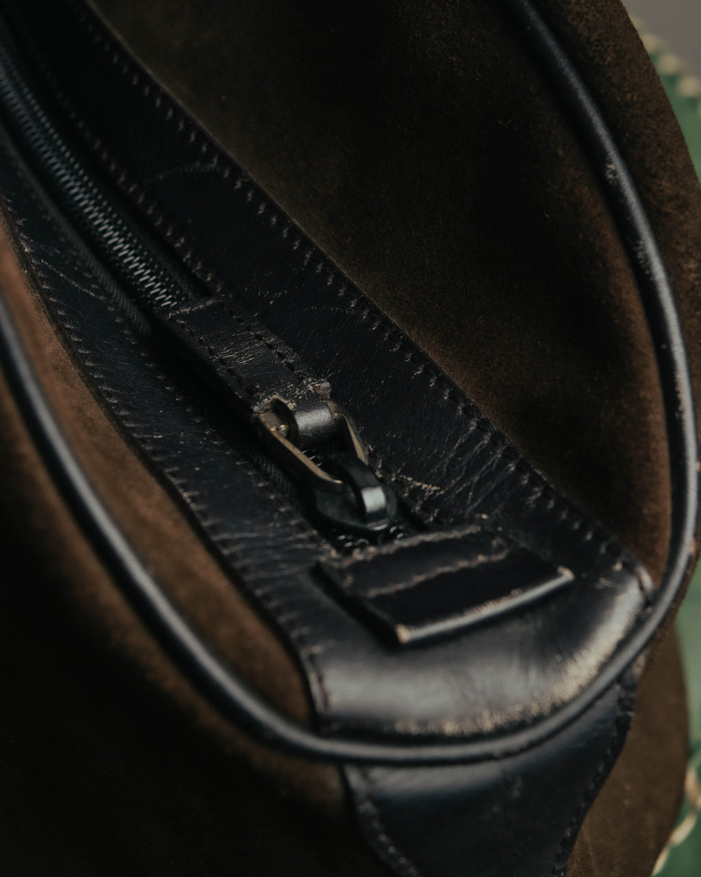 "GUCCI" 90's-00's Suede bamboo handle boston bag