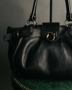 “Salvatore Ferragamo” 2000’s Gancini leather shoulder bag