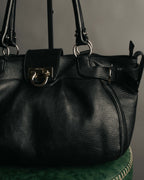 “Salvatore Ferragamo” 2000’s Gancini leather shoulder bag