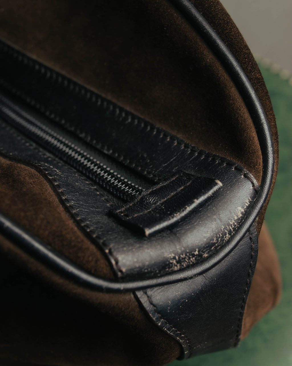 "GUCCI" 90's-00's Suede bamboo handle boston bag
