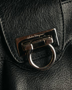 “Salvatore Ferragamo” 2000’s Gancini leather shoulder bag