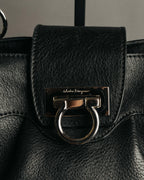 “Salvatore Ferragamo” 2000’s Gancini leather shoulder bag