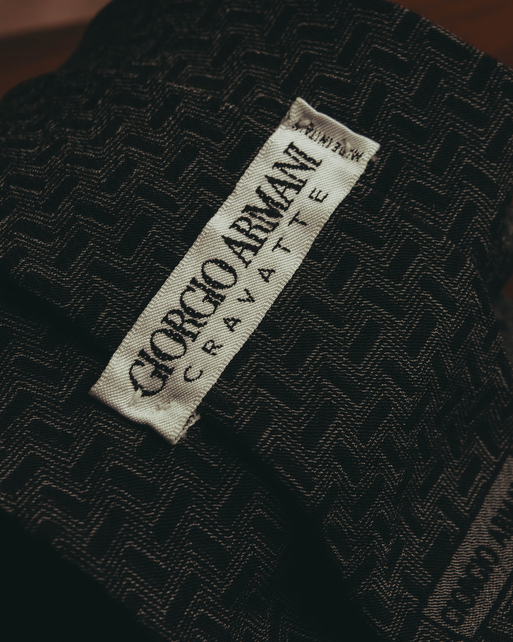 "GIORGIO ARMANI" 90's-00's Geometric jacquard silk necktie