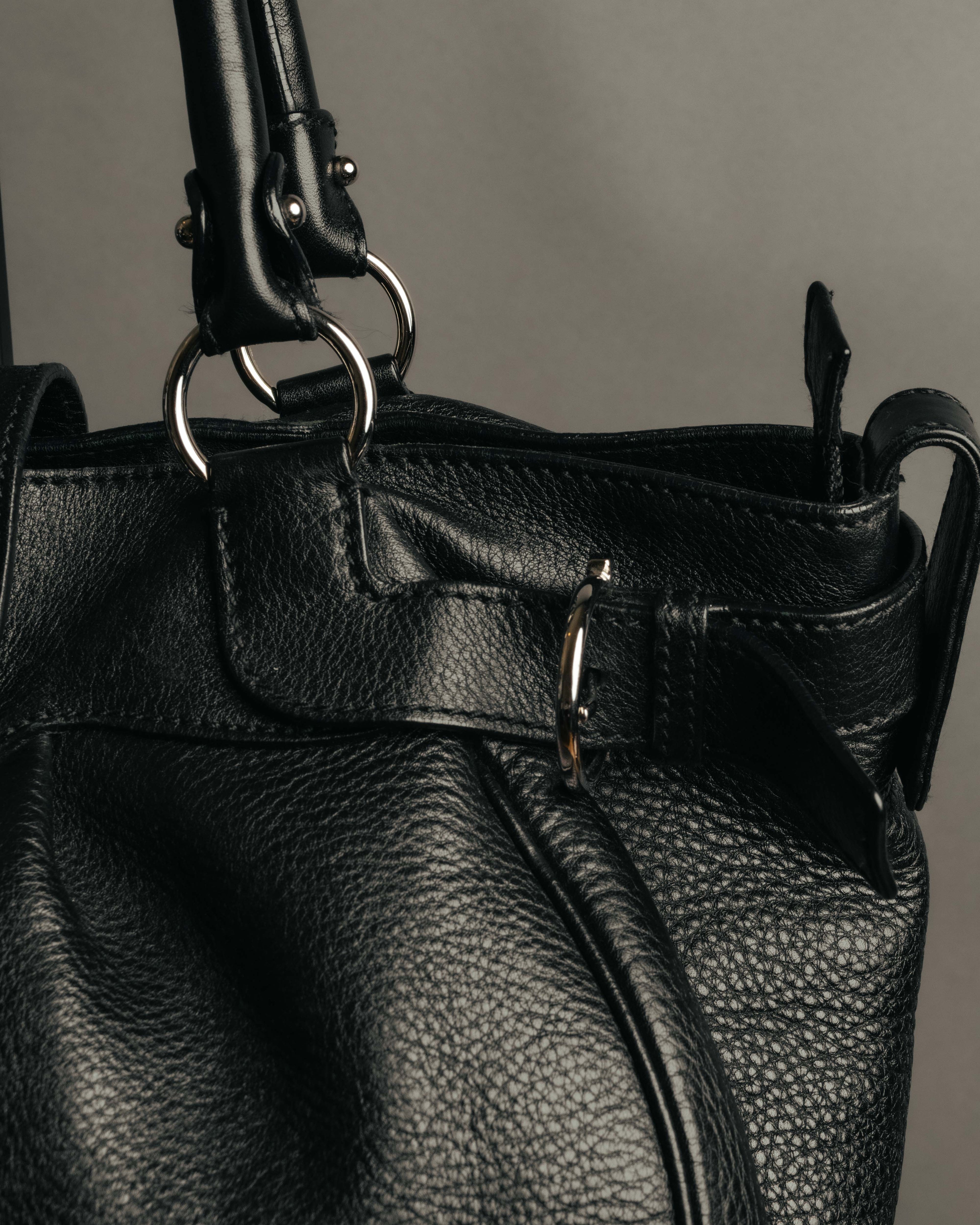 “Salvatore Ferragamo” 2000’s Gancini leather shoulder bag