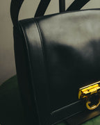 "Salvatore Ferragamo" 90's-00's Classic gancini leather shoulder bag