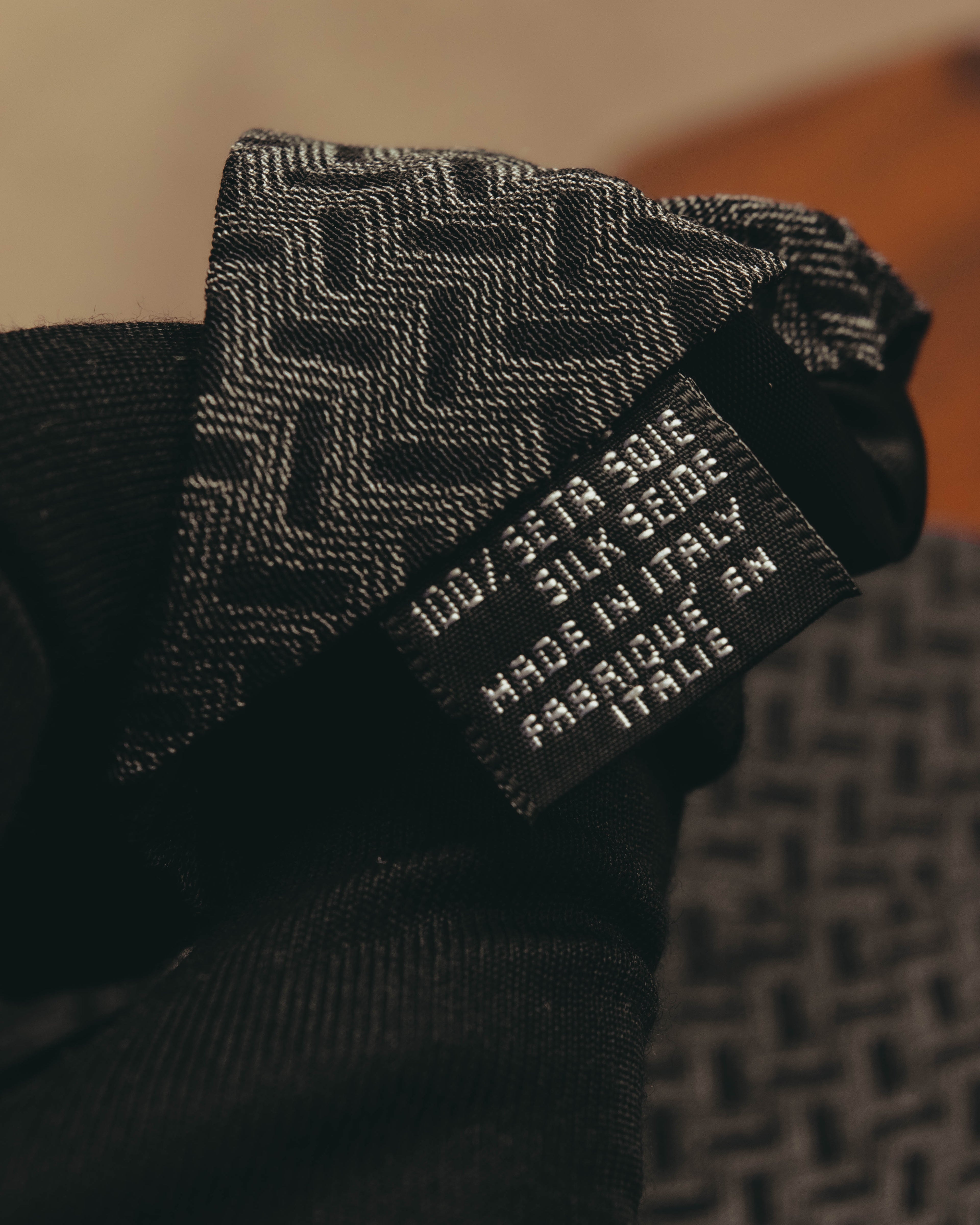 "GIORGIO ARMANI" 90's-00's Geometric jacquard silk necktie