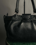 “Salvatore Ferragamo” 2000’s Gancini leather shoulder bag